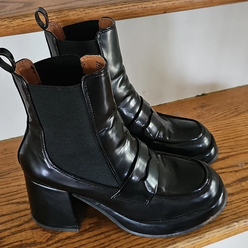 Madden Girl Black Chunky Boots 8.5 - Picture 8 of 8